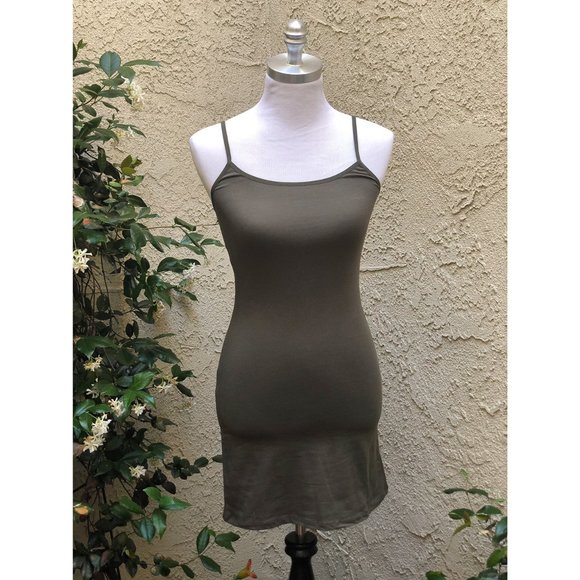 Olive Green Cami Bodycon Mini Dress - Picture 3 of 6